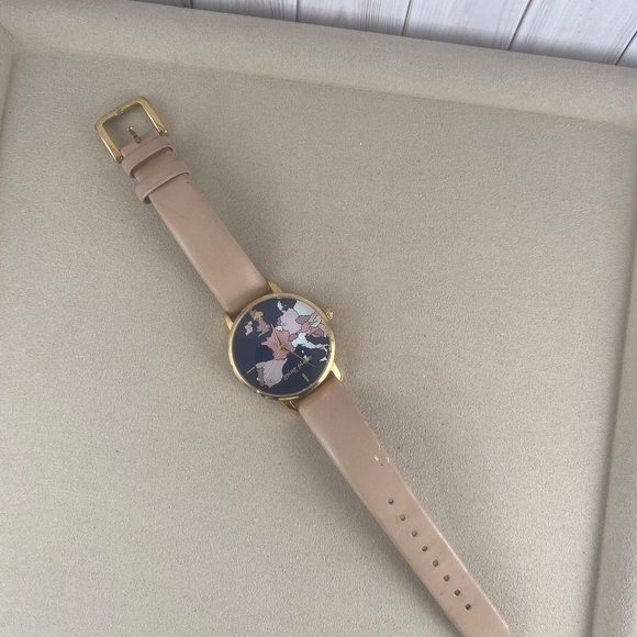 kate spade World Traveler Going Places Women's Gold Tone Watch - Picture 5 of 9